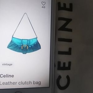 Celine Vintage Clutch Baby Blue
